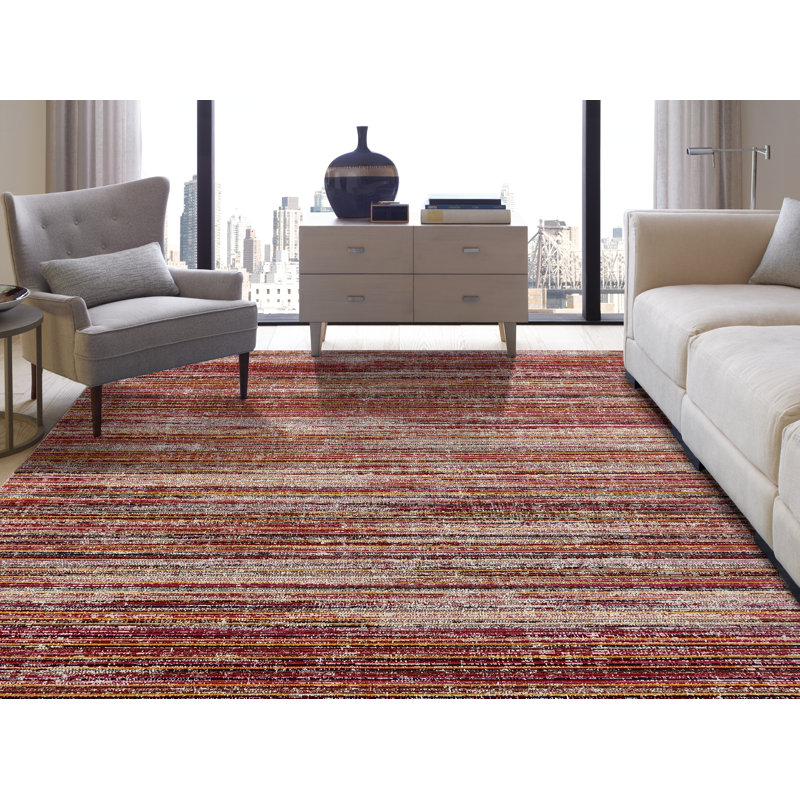 Wrought Studio Bullen Striped Red Indoor / Outdoor Area Rug & Reviews